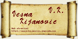 Vesna Kijanović vizit kartica